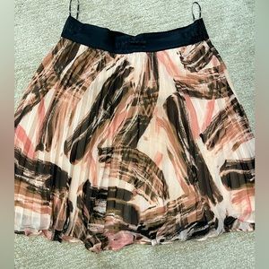 DKNY Pull On Pleated Chiffon Mini Skirt